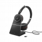 Jabra Evolve 75 Bluetooth Headset Bundle | UC Version | Active Environmental Canceling | Bonus AC Adapter, USB Dongle, and Charging Stand | #7599-838-199-B