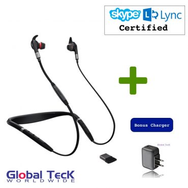 Jabra Evolve 75e Bluetooth Headset USB Bundle | VoIP Communications | Includes Bonus Charger | MS Version | #7099-823-309-C