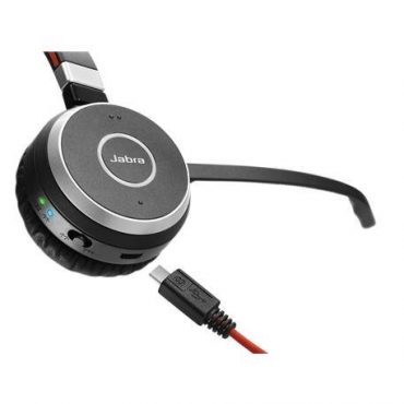 Jabra Evolve 65 UC Stereo Bluetooth Headset USB Bundle | Bonus Wall Charger | #6599-829-409